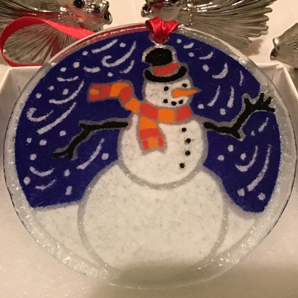 Vintage Rare Peggy Karr Glass Christmas Ornament